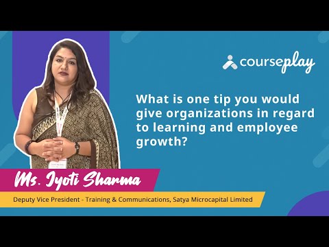 Ms. Jyoti Sharma shares a tip about learning and employee growth