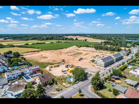 Ein Blick von oben: Die Zukunft entsteht - Moderne Neubau-Reihenhäuser in Babenhausen VISTA L