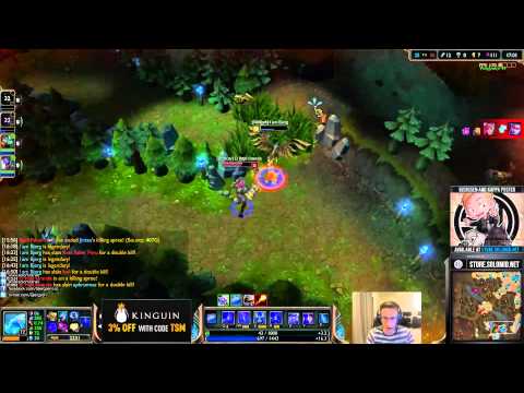 Bjergsen playing the wall comp with poppy - vayne - anivia