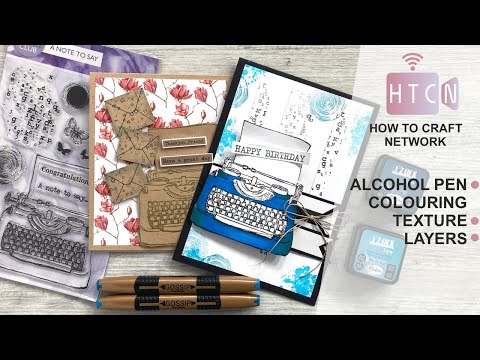 CREATE TOGETHER CLUB - ALCOHOL PEN COLOURING - TEXTURE - LAYERS - HANDMADE CARD - QUICK!