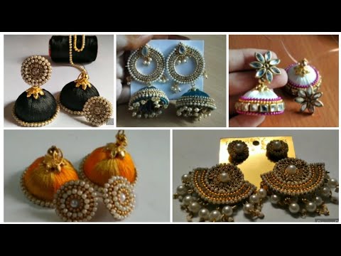 DIY 5 silk thread earrings/ make 5 beautiful silk thread earrings#silkthread jewelry