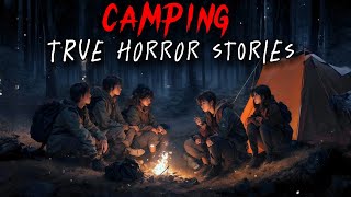 60 mins of True Camping Scary Horror Stories for Sleep | Black Screen with Ambient Rain Sounds