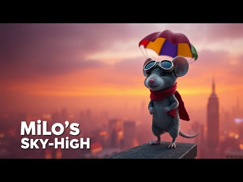 Milo the Paragliding Mouse #animated #aivideo #cartoon