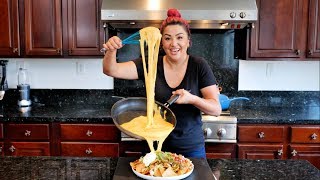 STRETCHY NACHO CHEESE & GUACAMOLE FOR NACHOS