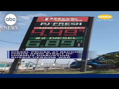 Diesel prices at record highs amid Strait of Hormuz disruption, Russia-Ukraine war