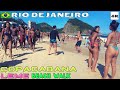 🇧🇷 | Copacabana to Leme Very Busy Beach🏖️Walk | Rio de Janeiro, Brazil | ⁴ᴷ⁶⁰