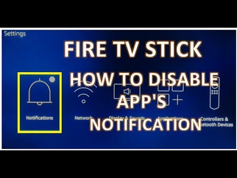 how to block, disable and enable Apps Notification in Fire TV Stick
