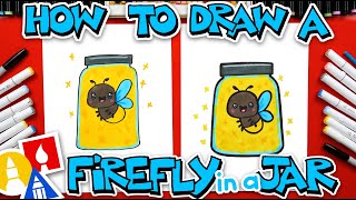 How To Draw A Cute Firefly In A Jar