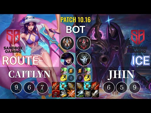 SB Route Caitlyn vs SB Ice Jhin Bot - KR Patch 10.16
