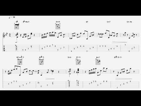 Larry Koonse  - My foolish heart (chord melody transcription tab)