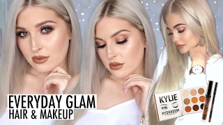 Everyday Glam Bronze Eyes Tutorial! 💕 KYLIE Bronze Palette & Brown Sugar Lip Kit 🍂