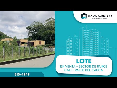 LOTE EN VENTA - SECTOR LOMAS DEL RIO - PANCE - CALI VALLE