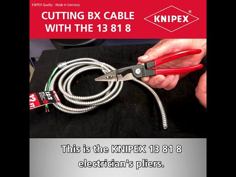 KNIPEX Tool Tips - Cutting BX Cable with the 13 81 8