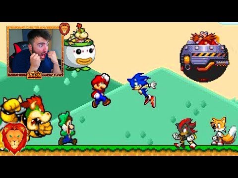 SUPER MARIO VS SONIC THE HEDGEHOG EN ESPAÑOL *MUY EPICO* LA BATALLA DEFINITIVA 😱 LEON PICARON