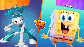 Nickelodeon All-Star Brawl - Jenny vs Spongebob - Gameplay PC