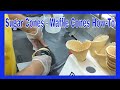 V 45 Sugar Cones - Waffle Cones Learning to use waffle cone maker