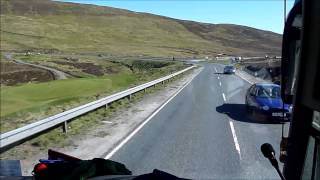 TRAVELLING DOWN THE ROAD TO LERWICK ON THE SHETLAND ISLES