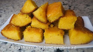 Southern Cornbread Recipe | Crispy Edges Buttery cornbread 