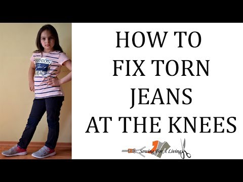 How to fix torn jeans at the knees