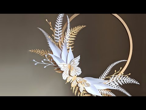 DIY Paper Fern Leaf Wreath