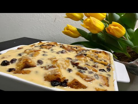 Creamy Bread Pudding | With a Buttery Barbados Rum Sauce