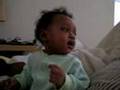 Jacob Laughing In The AM At Mommy Kicking