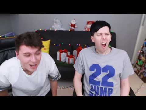 Dan losing his shit while Phil laughs at him