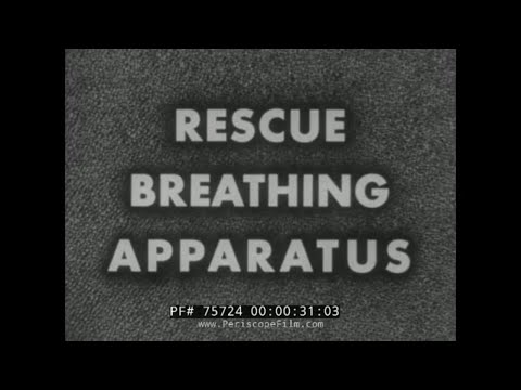 " DAMAGE CONTROL IV: RESCUE BREATHING APPARATUS" 1943 U.S. NAVY FIREFIGHTER TRAINING FILM 75724