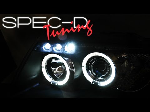 SPECDTUNING DEMO VIDEO: 1999-2004 JEEP GRAND CHEROKEE LED HALO PROJECTOR HEADLIGHTS