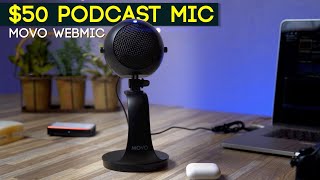 $50 Webmic Review || Easy to use & setup computer microphone || Movo Webmic USB PODCAST MIC 🎤 🎙