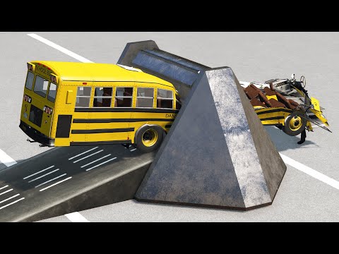 Cars vs Spinning Roller – BeamNG.Drive