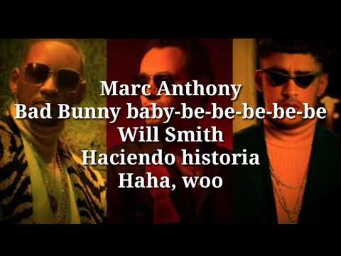 Marc Anthony, Will Smith, Bad Bunny - Está Rico (Official letra