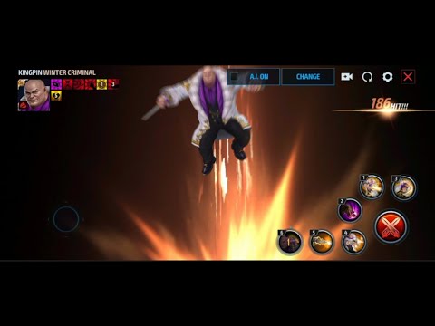 Kingpin In Winter Criminal suit skills preview | Marvel Future Fight