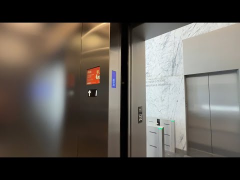 LUDICROUS 1400 FPM Otis Compass Higher Mid-Rise Elevators at Wells Fargo Tower in Los Angeles, CA