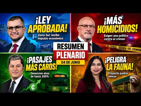 Resumen Plenario: Aprobación Unánime para Golfito, Tarifas de Bus y más Temas Clave