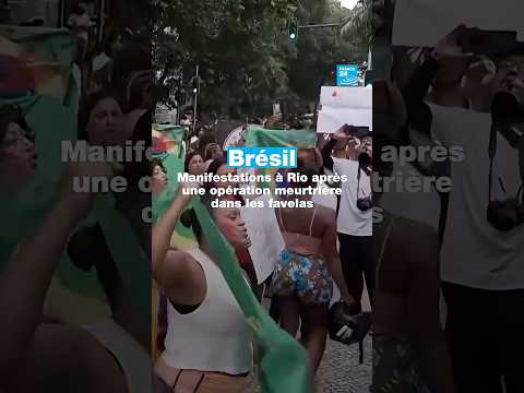 Brésil : manifestations à Rio après une opération meurtrière dans les favelas • FRANCE 24