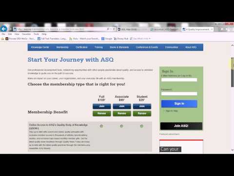 Apply for ASQ Membership