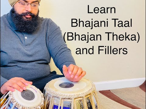 Learn Bhajani Taal, Bhajan Theka, Fillers and Tihaees. Tabla lessons in Hindi and English Part 1