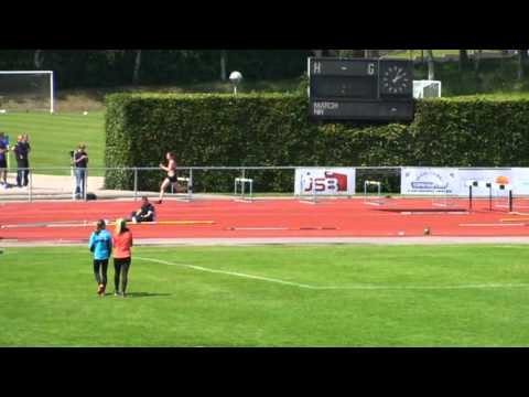 Rebecka Abrahamsson 400 m häck Seriematch 2 2012