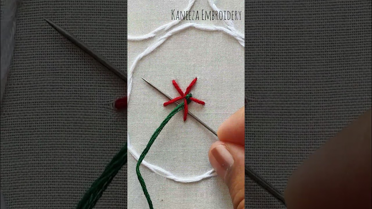 How to Embroider Spider Web Stitch  #embroideryforbeginners #embroidery