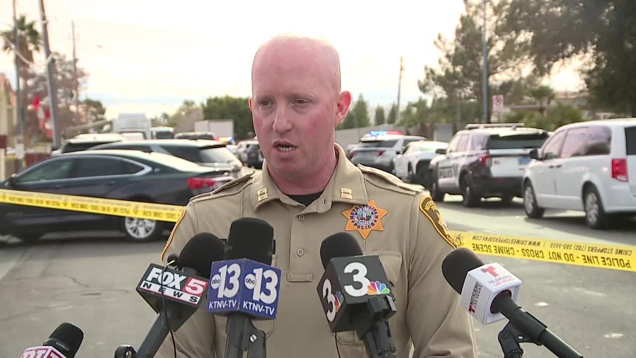 Officer injured during shooting near Sandhill and Sunset roads