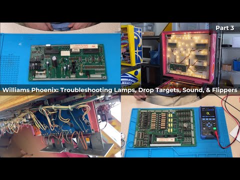 Williams Phoenix Pinball Restoration Part 3: Fixing the Lamps, Drop Targets, Sound & Flippers
