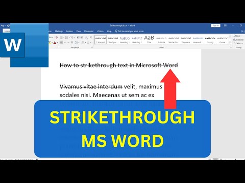 How to Strikethrough Text in Microsoft Word