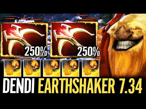 Dendi x2 Daedalus Earthshaker -  7.34 Broken Build Dota 2