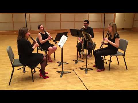 Gershwin Preludes, Mvt I, arranged for clarinet quartet