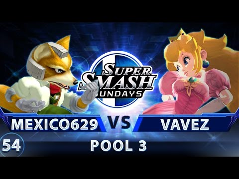 SSS 54 - mexico629 (Fox) vs. Vavez (Peach) - SSBM Pool 3 - Smash Melee