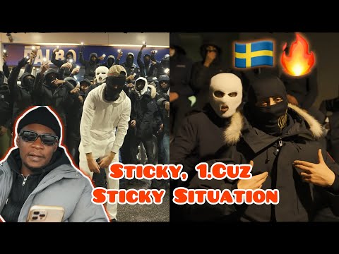Swedish Rap Reaction ￼🇸🇪| Sticky, 1.Cuz - Sticky Situation (ENGLISH SUBTITLES) 🔥