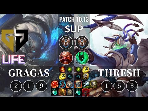GEN Life Gragas vs Thresh Sup - KR Patch 10.13
