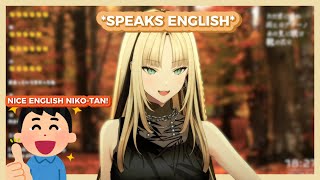 Niko-tan Speaks English and Suddenly Many Overseas Bros Appear on Live Chat