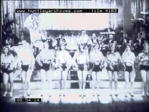 Group of dancers perform on stage, 1930's -- Film 4183